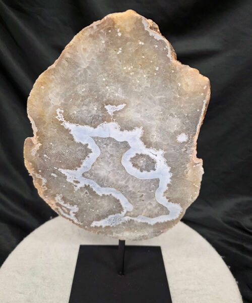 Large Premium Agate Natural Slice on Stand 20 – 2.911g - H37xW22xD12cm - Image 3