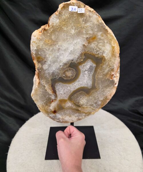 Large Premium Agate Natural Slice on Stand 20 – 2.911g - H37xW22xD12cm - Image 5