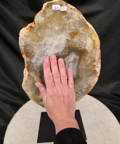 Large Premium Agate Natural Slice on Stand 20 – 2.911g - H37xW22xD12cm - Image 6