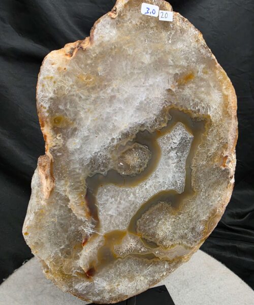 Large Premium Agate Natural Slice on Stand 20 – 2.911g - H37xW22xD12cm - Image 8