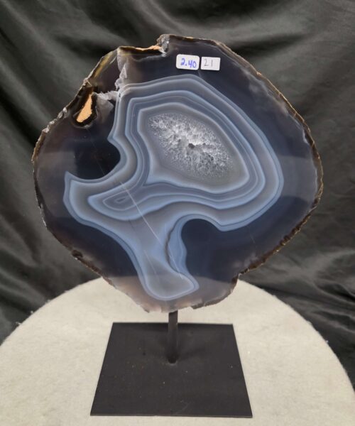 Large Premium Agate Natural Slice on Stand 21 – 2.354g - H31xW24xD12cm - Image 10