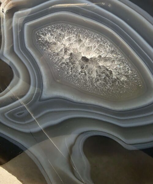 Large Premium Agate Natural Slice on Stand 21 – 2.354g - H31xW24xD12cm - Image 4