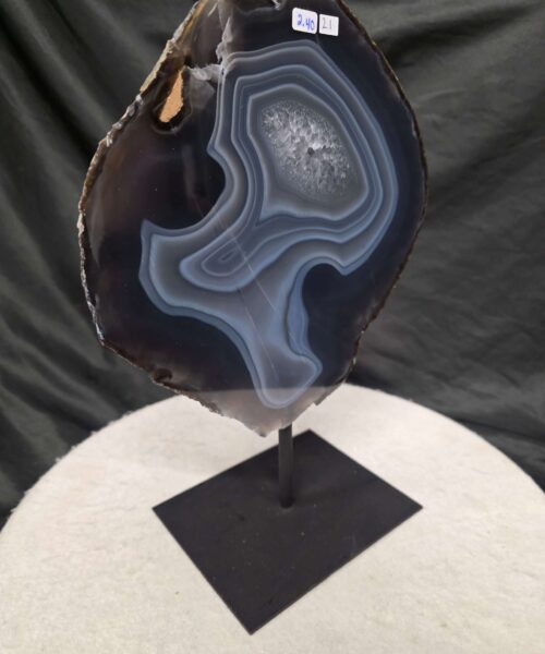 Large Premium Agate Natural Slice on Stand 21 – 2.354g - H31xW24xD12cm - Image 5