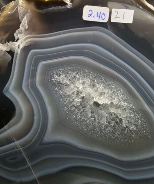 Large Premium Agate Natural Slice on Stand 21 – 2.354g - H31xW24xD12cm - Image 9