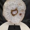 Large Premium Agate Natural Slice on Stand 22 – 2.757g - H33xW21xD12cm