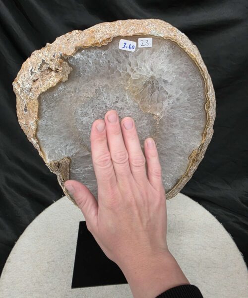 Large Premium Agate Natural Slice on Stand 23 – 3.473g - H35xW24xD12cm - Image 6