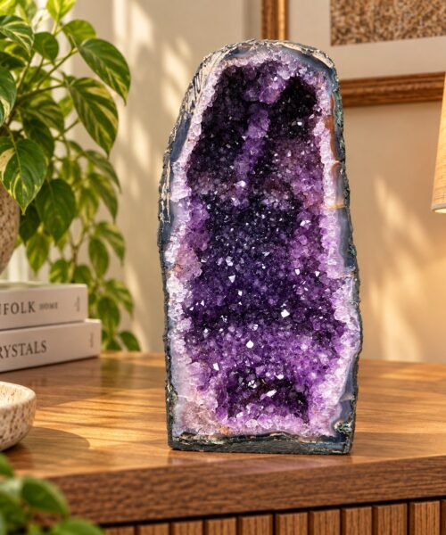 Amethyst Crystal Geode 1057 Premium Queen Grade 9.99kg H31xW18xD13cm