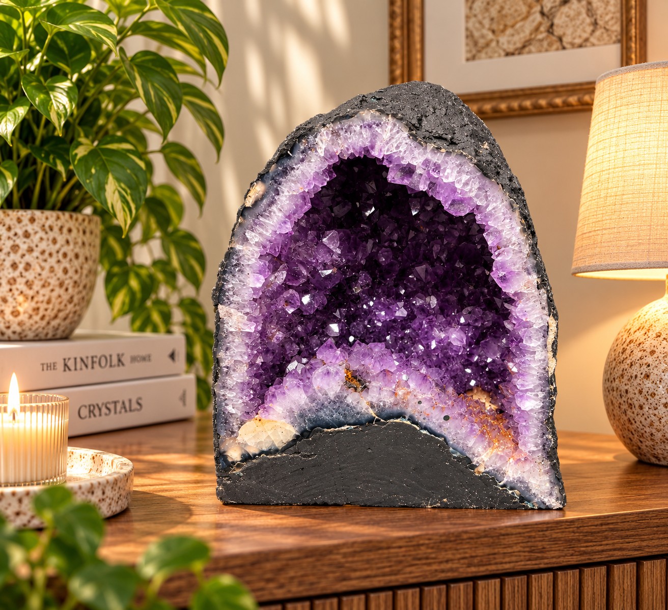 Amethyst Crystal Geode 1064 Premium Queen Grade 13.92kg H30xW25xD16cm