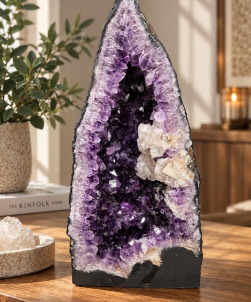 Tall Amethyst Crystal Geode 1105 Premium Queen Grade 19.37kg – H49xW25xD16cm