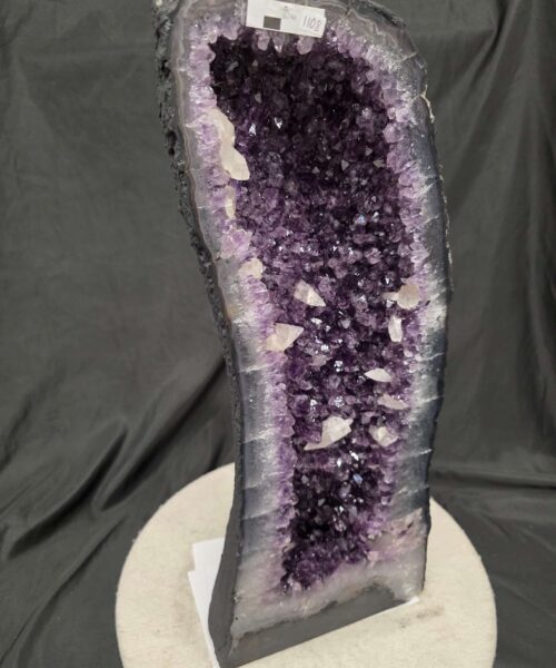 Tall Amethyst Crystal Geode 1108 Premium Queen Grade 16.44kg – H52xW20xD15cm - Image 3