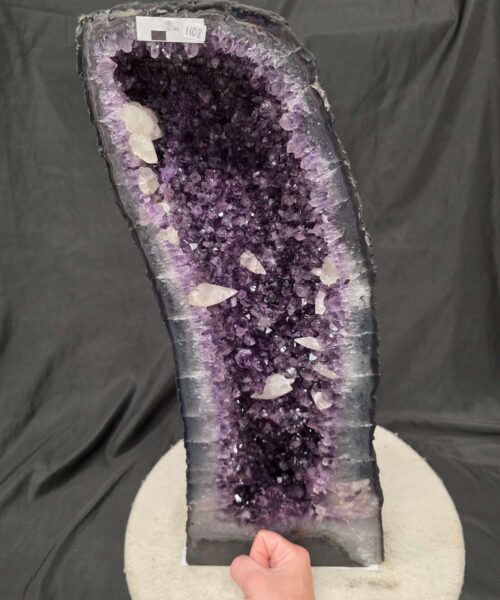 Tall Amethyst Crystal Geode 1108 Premium Queen Grade 16.44kg – H52xW20xD15cm - Image 6
