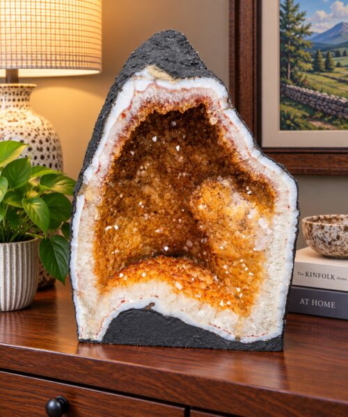 Citrine Geode 541 Crystal Cluster Druzy Premium Grade 28.94kg H40xW30xD25cm