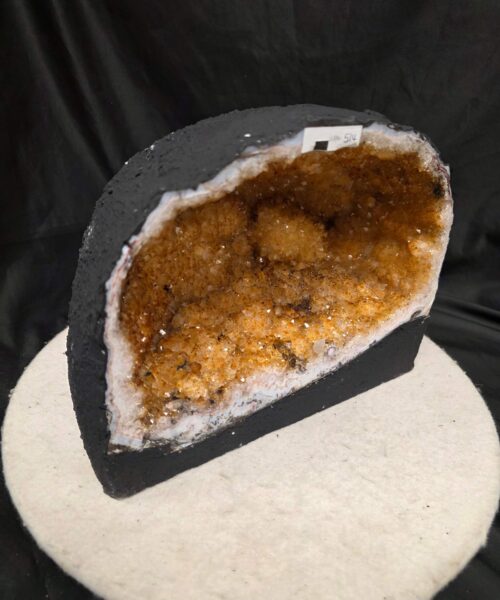 Alternative view of Citrine Geode 514 Crystal Cluster Druzy Premium Grade 11.97kg H22xW28xD19cm
