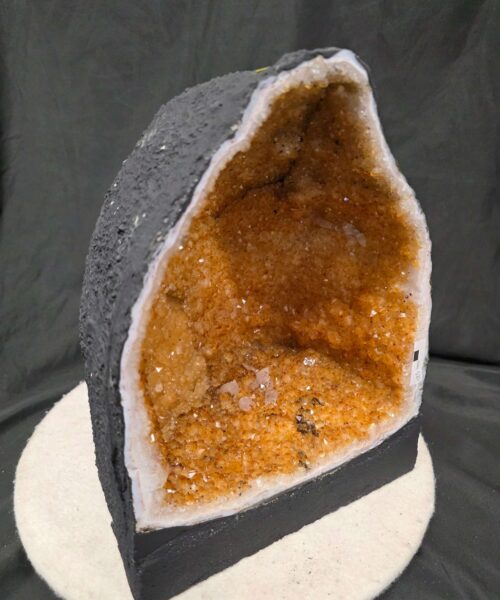 Alternative view of Citrine Geode 520 Crystal Cluster Druzy Premium Grade 16.50kg H23xW25xD21cm