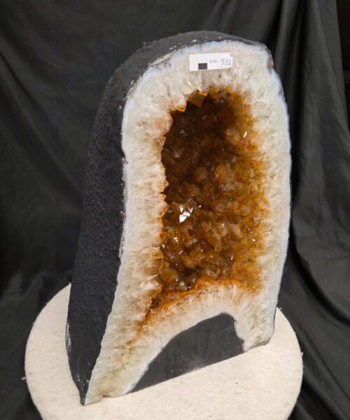 Alternative view of Citrine Geode 532 Crystal Cluster Druzy Premium Grade 26.18kg H38xW27xD21cm