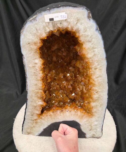 Citrine Geode 532 Crystal Cluster Druzy Premium Grade 26.18kg H38xW27xD21cm - Image 5