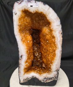 Tall Citrine Geode 533 Crystal Cluster Druzy Premium Grade 20.33kg H45xW22xD19cm