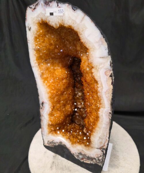 Tall Citrine Geode 533 Crystal Cluster Druzy Premium Grade 20.33kg H45xW22xD19cm - Image 3