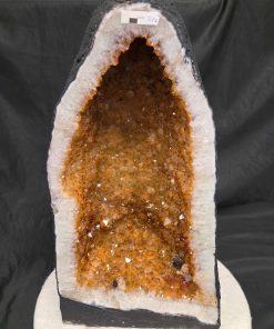 Tall Citrine Geode 534 Crystal Cluster Druzy Premium Grade 24.42kg H48xW25xD19cm
