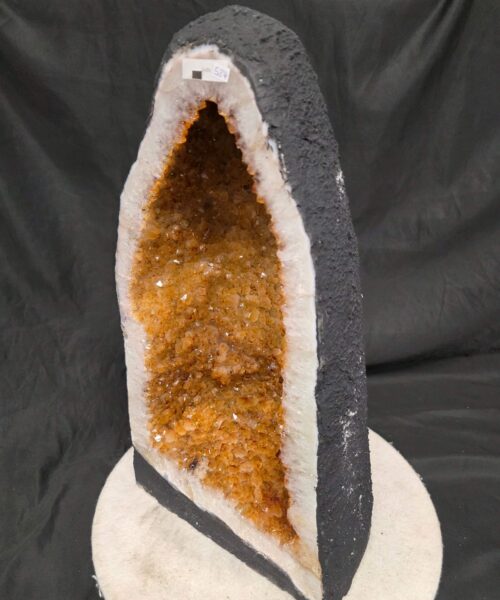 Tall Citrine Geode 534 Crystal Cluster Druzy Premium Grade 24.42kg H48xW25xD19cm - Image 3