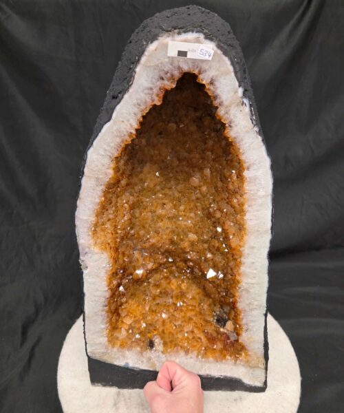 Tall Citrine Geode 534 Crystal Cluster Druzy Premium Grade 24.42kg H48xW25xD19cm - Image 5