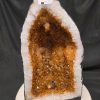 Tall Citrine Geode 536 Crystal Cluster Druzy Premium Grade 20.65kg H45xW25xD20cm