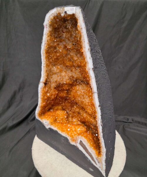 Alternative view of Tall Citrine Geode 539 Crystal Cluster Druzy Premium Grade 30.48kg H46xW31xD23cm