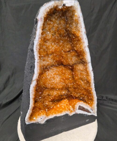 Tall Citrine Geode 539 Crystal Cluster Druzy Premium Grade 30.48kg H46xW31xD23cm - Image 3