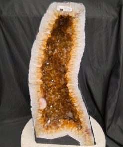 Tall Citrine Geode 542 Crystal Cluster Druzy Premium Grade 27.46kg H53xW25xD19cm