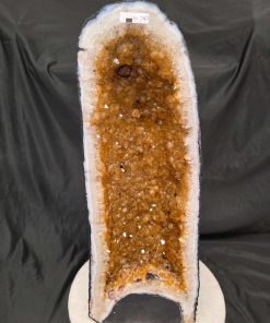Tall Citrine Geode 545 Crystal Cluster Druzy Premium Grade 29.05kg H62xW23xD20cm