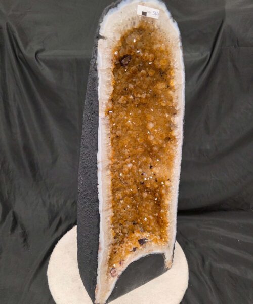 Alternative view of Tall Citrine Geode 545 Crystal Cluster Druzy Premium Grade 29.05kg H62xW23xD20cm