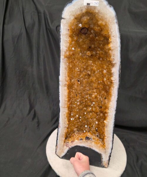 Tall Citrine Geode 545 Crystal Cluster Druzy Premium Grade 29.05kg H62xW23xD20cm - Image 7