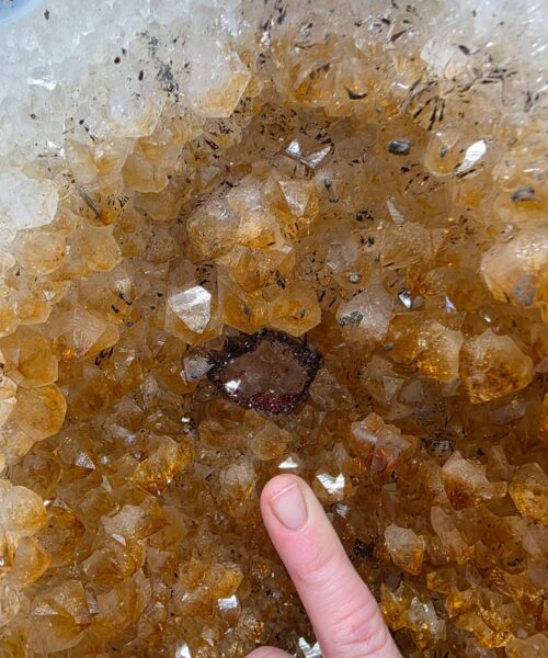 Tall Citrine Geode 545 Crystal Cluster Druzy Premium Grade 29.05kg H62xW23xD20cm - Image 8