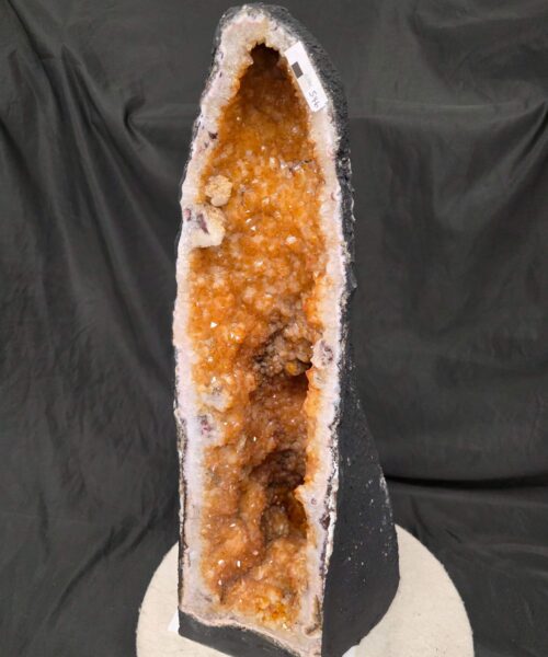 Alternative view of Tall Citrine Geode 546 Crystal Cluster Druzy Premium Grade 21.71kg H61xW17xD22cm