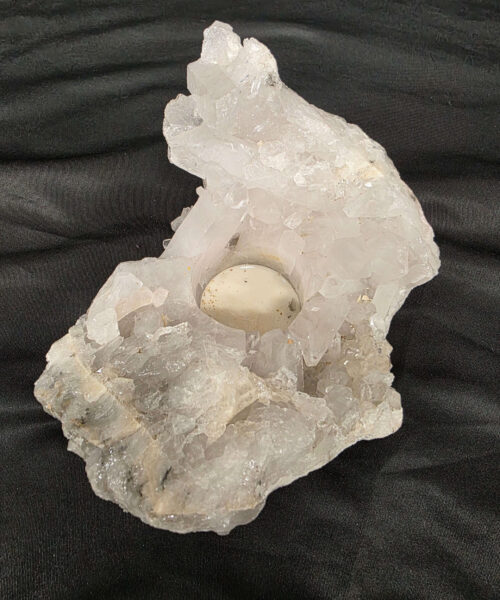 Large Premium Rock Crystal Quartz Candle Holder 20A Clear Crystal White Tealight Holders 967g H9xW15xD11cm - Image 3