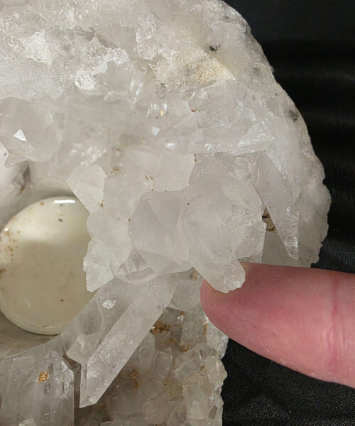 Large Premium Rock Crystal Quartz Candle Holder 20A Clear Crystal White Tealight Holders 967g H9xW15xD11cm - Image 8