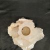 Large Premium Rock Crystal Quartz Candle Holder 21 Clear Crystal White Tealight Holders 1.567g H10xW14xD13cm
