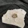 Large Premium Rock Crystal Quartz Candle Holder 23 Clear Crystal White Tealight Holders 1.575g H7xW15xD13cm