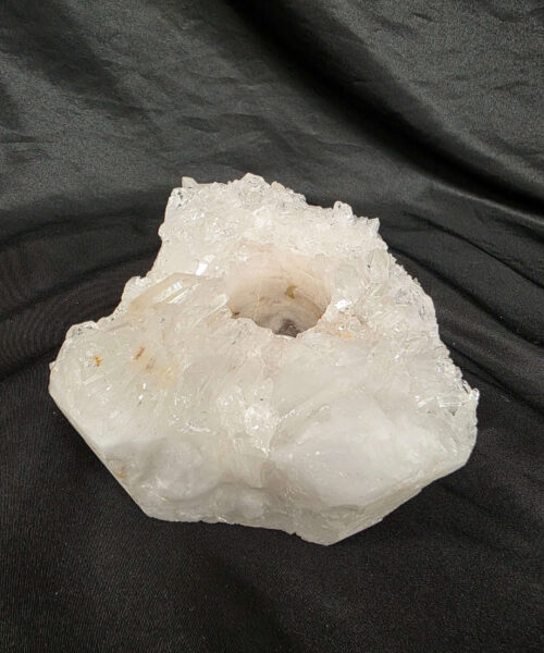 Large Premium Rock Crystal Quartz Candle Holder 23 Clear Crystal White Tealight Holders 1.575g H7xW15xD13cm - Image 5