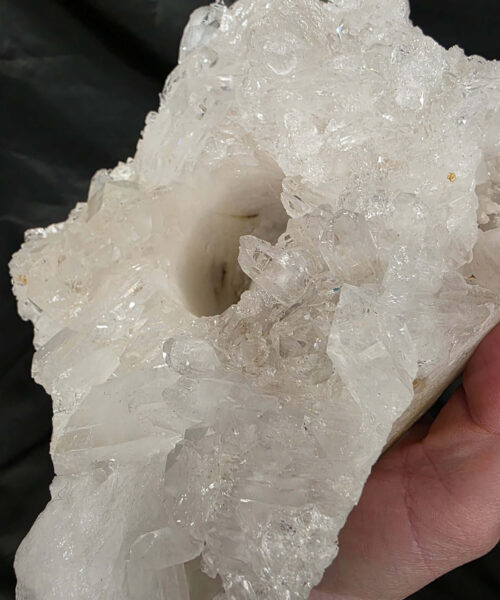 Large Premium Rock Crystal Quartz Candle Holder 23 Clear Crystal White Tealight Holders 1.575g H7xW15xD13cm - Image 7