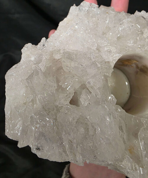 Large Premium Rock Crystal Quartz Candle Holder 23 Clear Crystal White Tealight Holders 1.575g H7xW15xD13cm - Image 8
