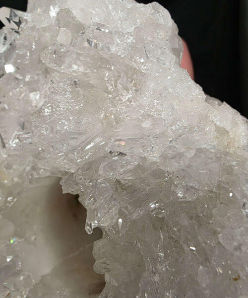 Large Premium Rock Crystal Quartz Candle Holder 23 Clear Crystal White Tealight Holders 1.575g H7xW15xD13cm - Image 9