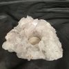Large Premium Rock Crystal Quartz Candle Holder 24 Clear Crystal White Tealight Holders 1.376g H8xW16xD16cm