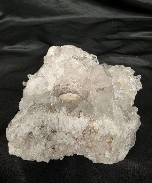 Large Premium Rock Crystal Quartz Candle Holder 24 Clear Crystal White Tealight Holders 1.376g H8xW16xD16cm - Image 3