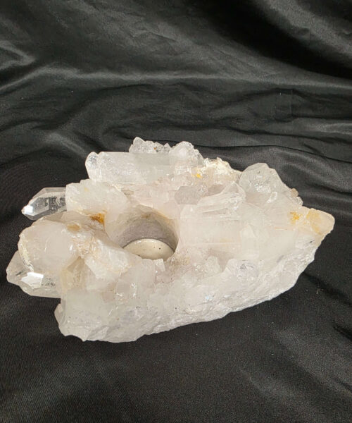 Large Premium Rock Crystal Quartz Candle Holder 25 Clear Crystal White Tealight Holders 1.655g H7.5xW16.5xD12cm - Image 6