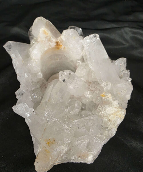 Large Premium Rock Crystal Quartz Candle Holder 25 Clear Crystal White Tealight Holders 1.655g H7.5xW16.5xD12cm - Image 7
