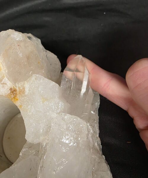 Large Premium Rock Crystal Quartz Candle Holder 25 Clear Crystal White Tealight Holders 1.655g H7.5xW16.5xD12cm - Image 10