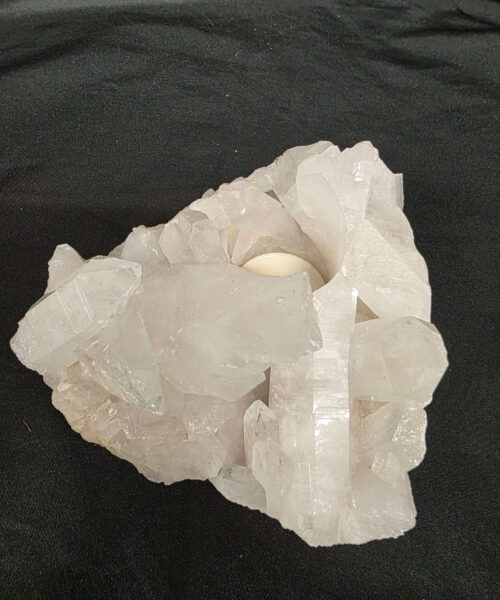 Large Premium Rock Crystal Quartz Candle Holder 26 Clear Crystal White Tealight Holders 1.116g H7xW15xD14cm - Image 4