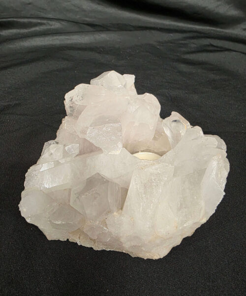 Large Premium Rock Crystal Quartz Candle Holder 26 Clear Crystal White Tealight Holders 1.116g H7xW15xD14cm - Image 5