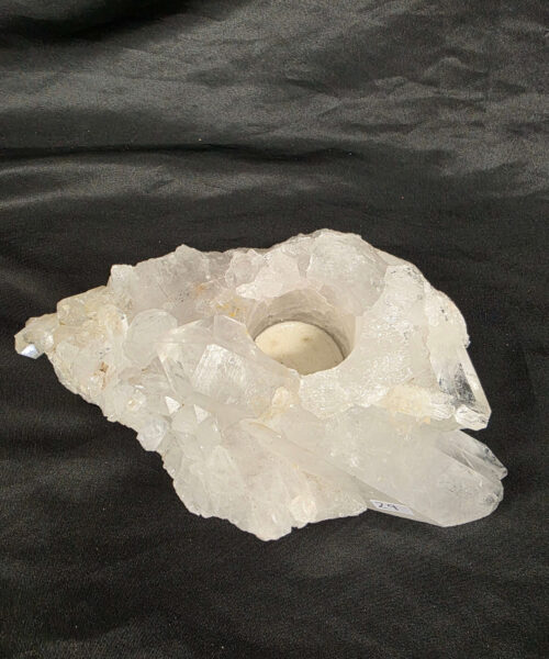 Alternative view of Large Premium Rock Crystal Quartz Candle Holder 29 Clear Crystal White Tealight Holders 1.163g H5.5xW19xD13cm